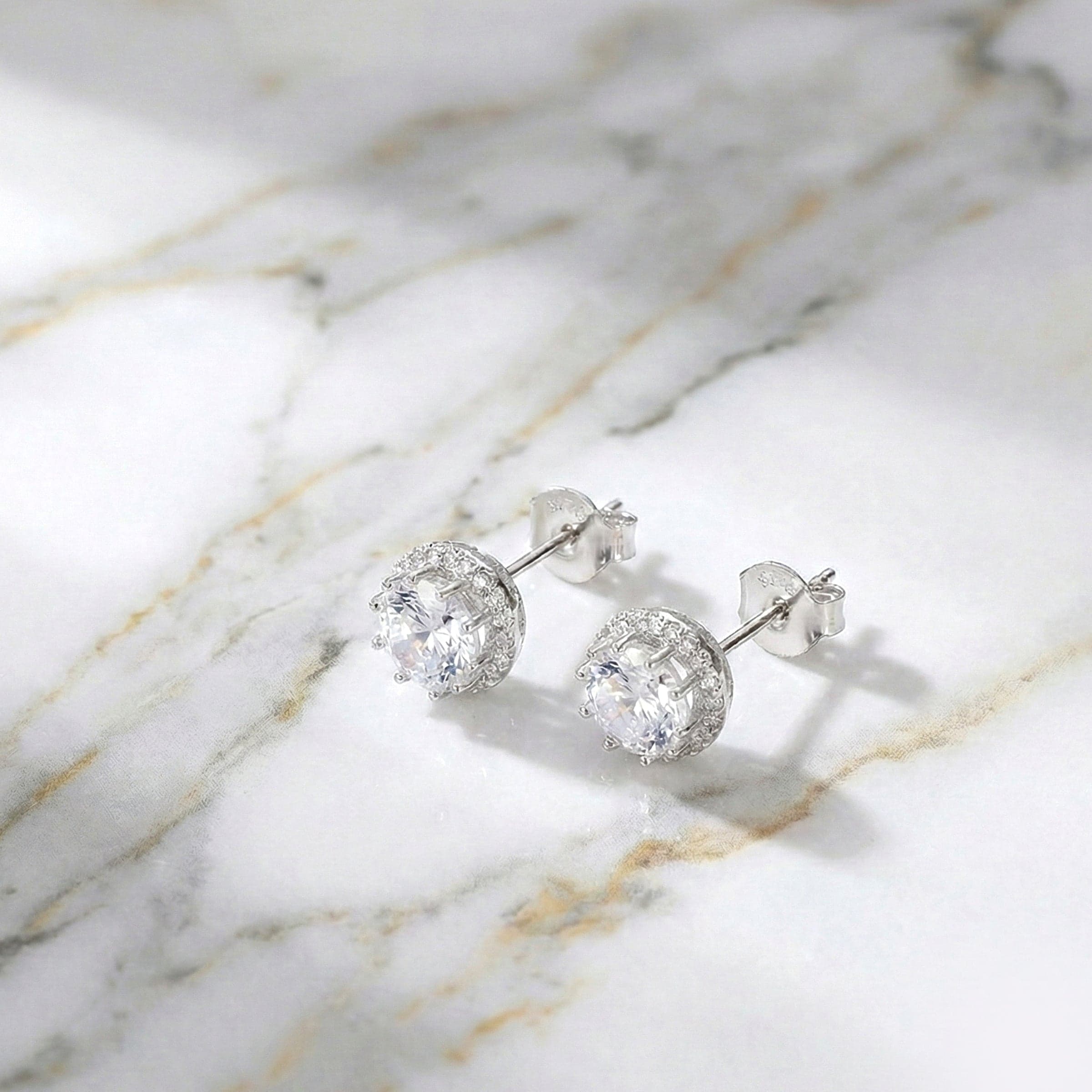 Circle Diamond Earrings