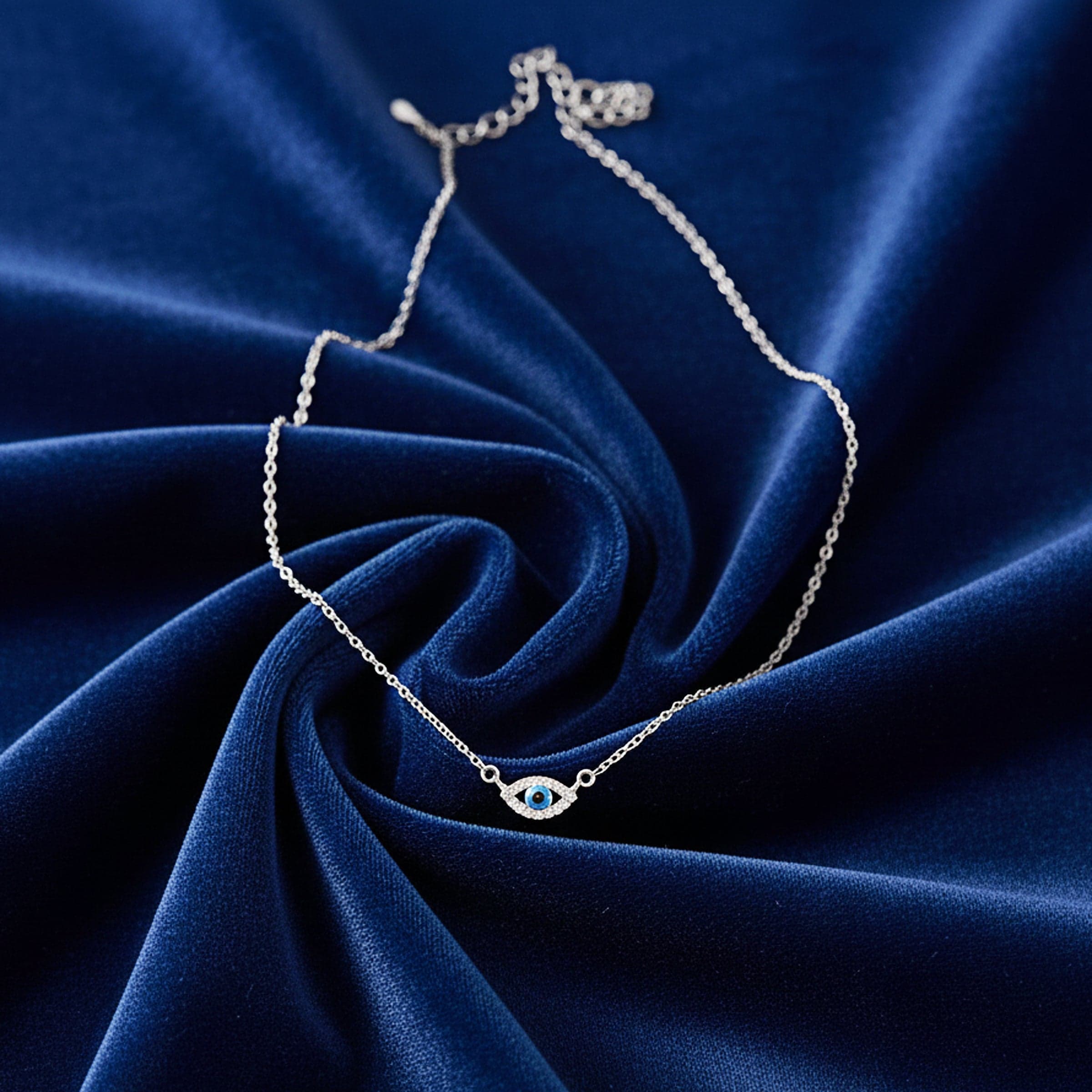 Silver Evil Eye Chain